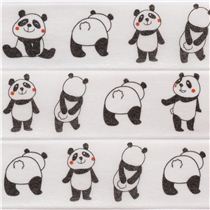 Ruban adhésif déco en papier blanc avec des pandas, par Prime Nakamura