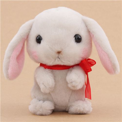 grey bunny rabbit Poteusa Loppy plush toy from Japan Bunny Plush