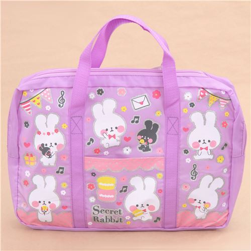 purple rabbit music note glitter bag laptop bag from Japan Purses